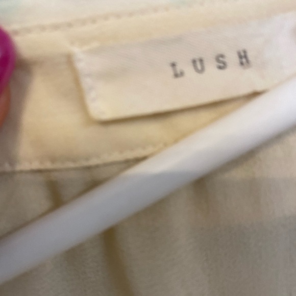 Lush cold shoulder blouse with glittered collar off white Size M - Picture 5 of 7